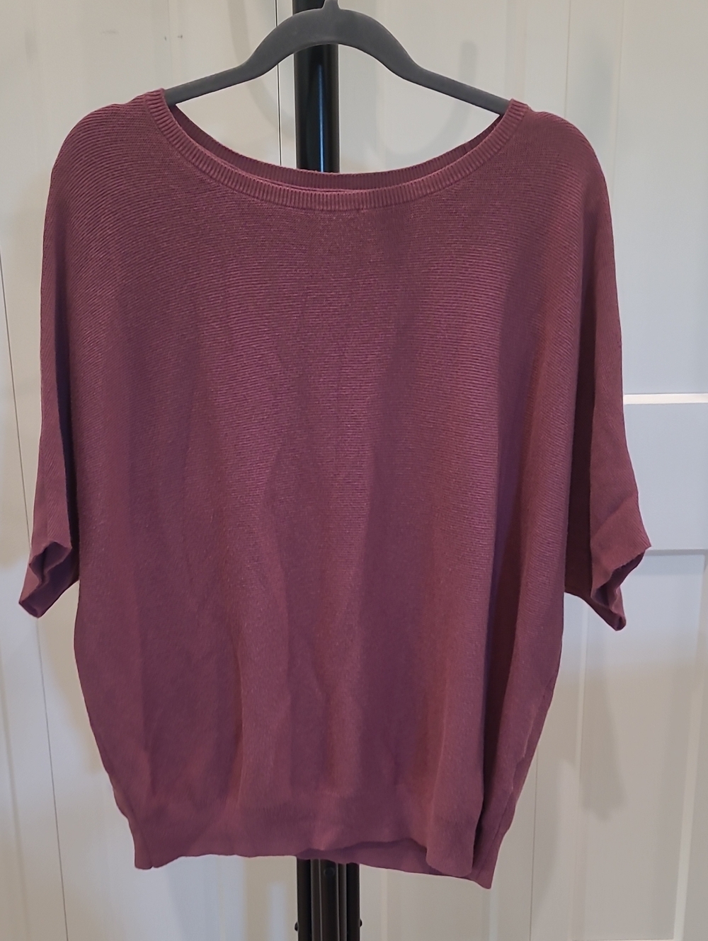 Quince Cotton Cashmere Link Stitch Knit Dolman Sweater -